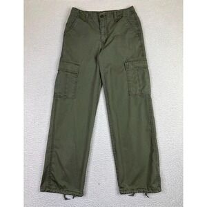 Levis 94 Baggy Cargo Pants Womens 27x32 (Fits 30x31) Green Drawstring Hem